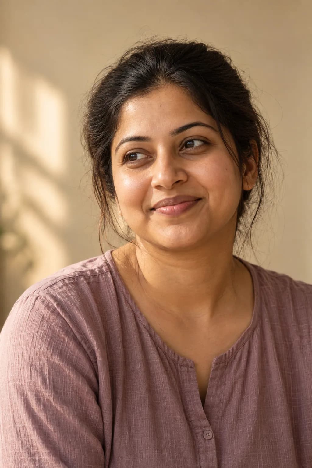 Tanu — head and shoulders, relaxed, warm background