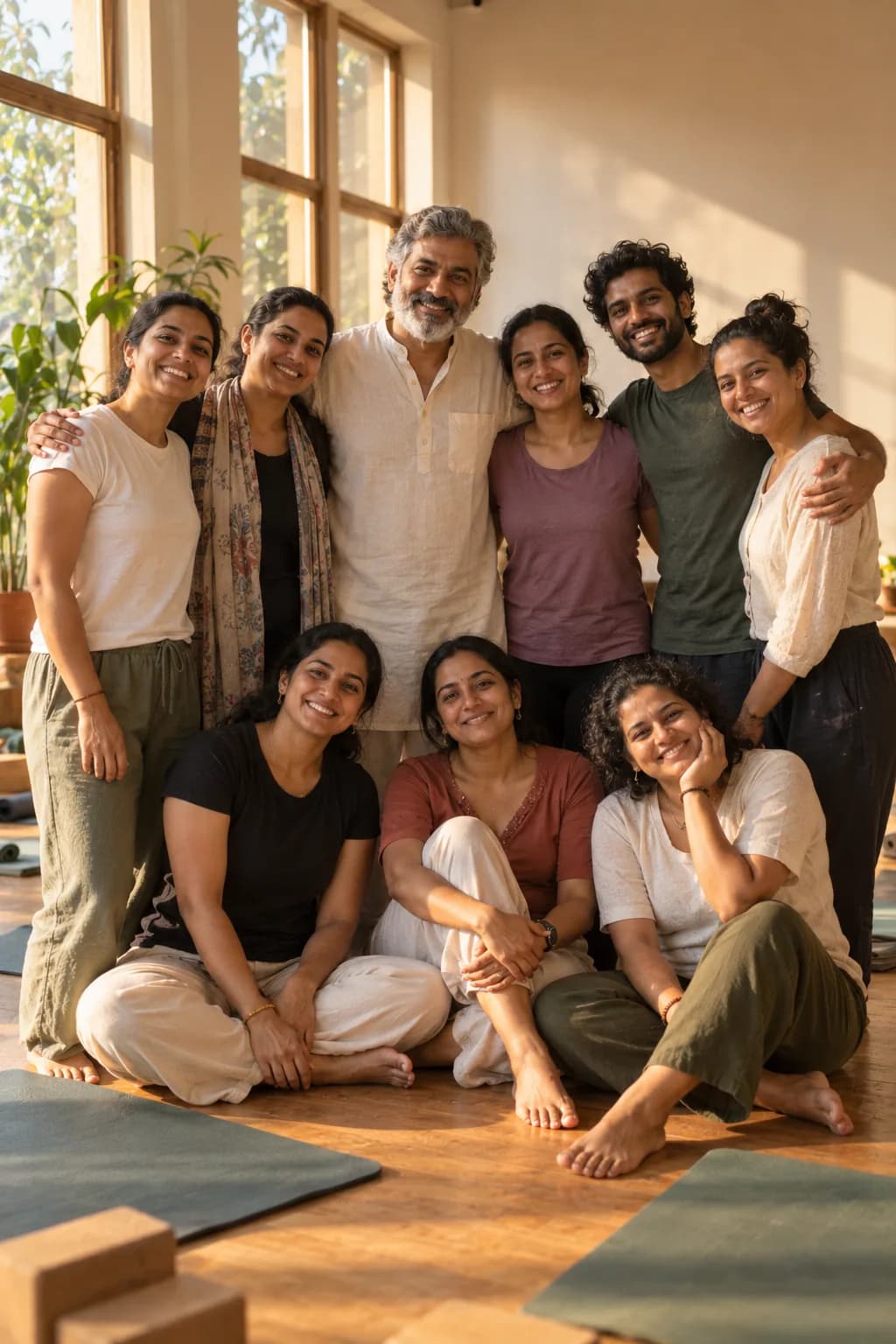 Teacher training cohort with Shailendra Ji, group shot